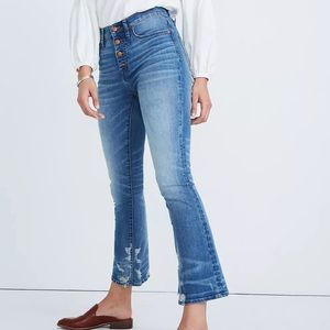 MADEWELL Cali Demi-Boot Jeans in Bess Wash: Button-Front Edition